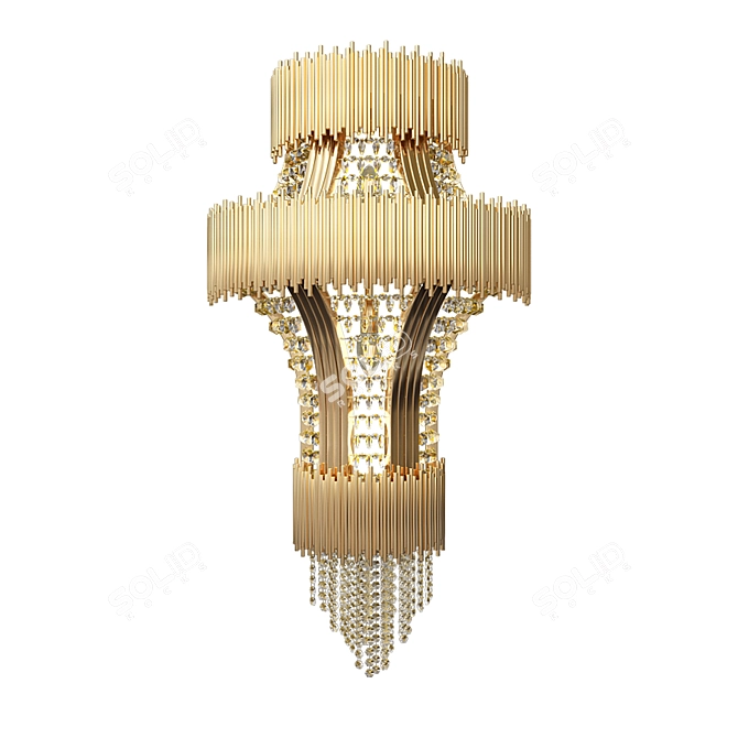 Gilded Romance Wall Light 3D model image 1