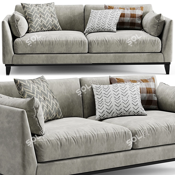 Sleek Novak Sofa for Modern Living 3D model image 1