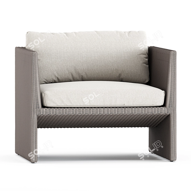 Sophisticated Vitali Sofa Armchair 3D model image 4