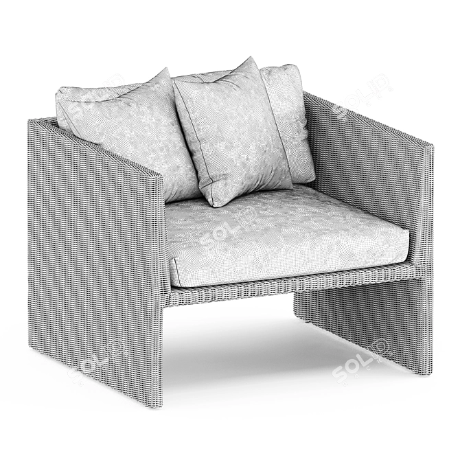 Sophisticated Vitali Sofa Armchair 3D model image 5