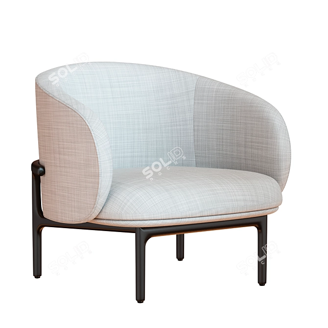 Modern MELA Lounge Chair: Artisan Craftsmanship 3D model image 1