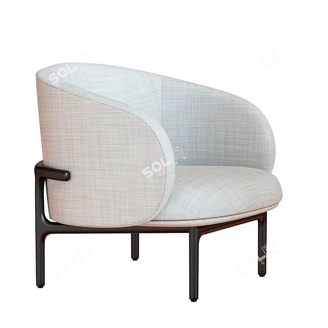 Modern MELA Lounge Chair: Artisan Craftsmanship 3D model image 2