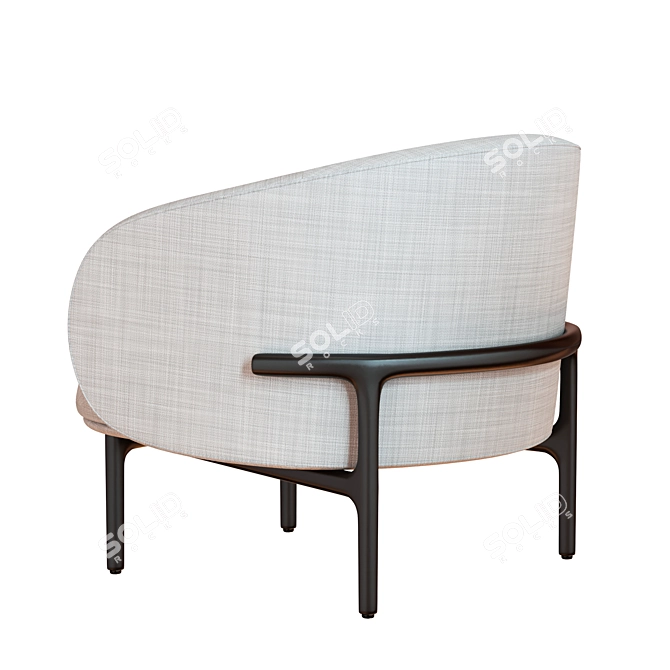 Modern MELA Lounge Chair: Artisan Craftsmanship 3D model image 5
