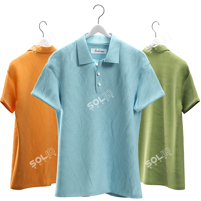 Classic Polo Shirts 3D model image 3