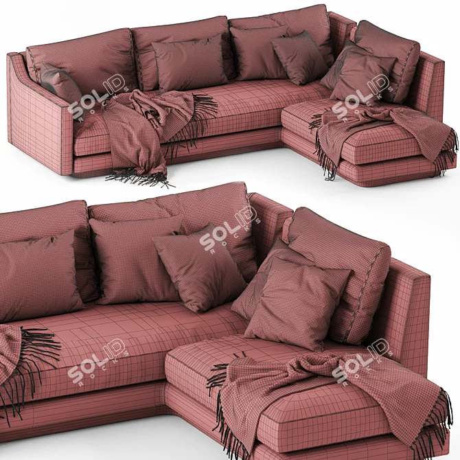Modern Dallas Sofa: V-Ray Render 3D model image 4
