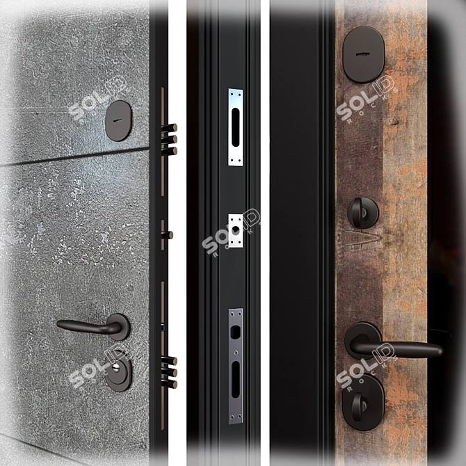 Newest NT HPL 2: Secure Entrée Metal Door 3D model image 2
