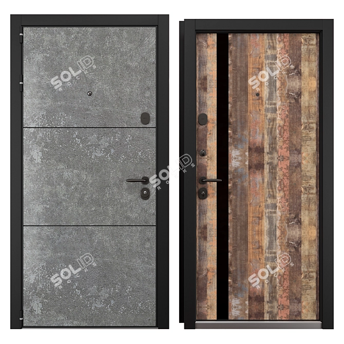 Newest NT HPL 2: Secure Entrée Metal Door 3D model image 3