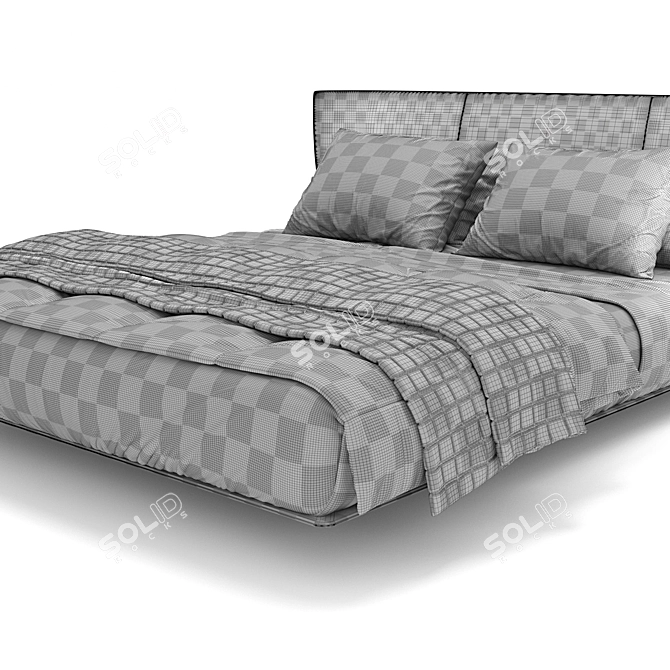 Elegant Alys Bed - B&B Italia 3D model image 3