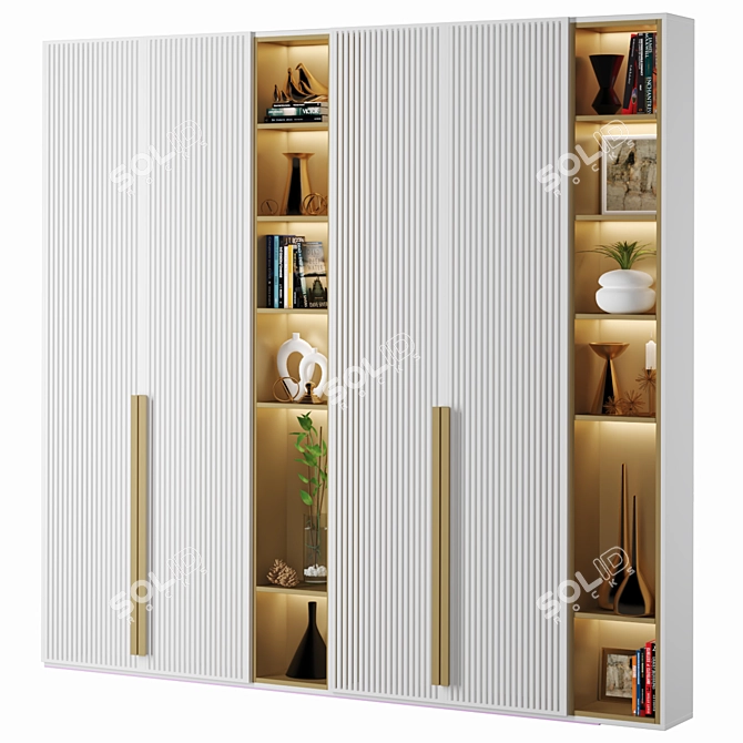 Versatile Cabinet with Multiple Shelves 3D model image 2