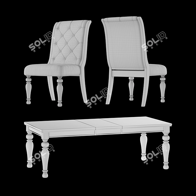 Stylish Porter Chair: Compact and Comfortable 3D model image 2