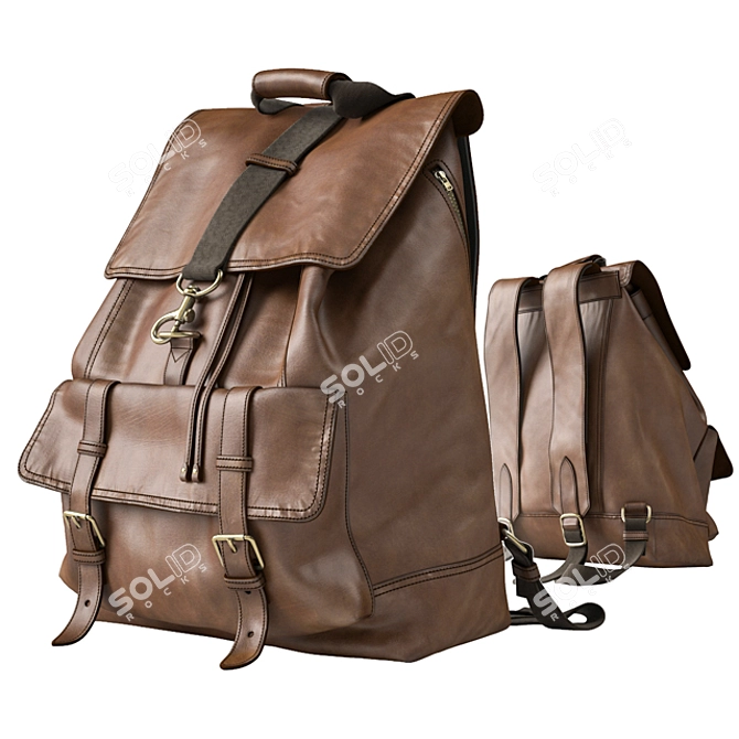 Versatile Travel Backpack 3D model image 1
