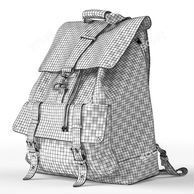 Versatile Travel Backpack 3D model image 4