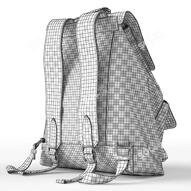 Versatile Travel Backpack 3D model image 5