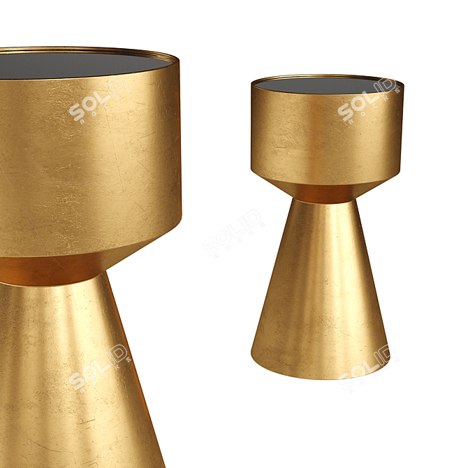 Glamorous Gold and Black Marilyn Table 3D model image 3