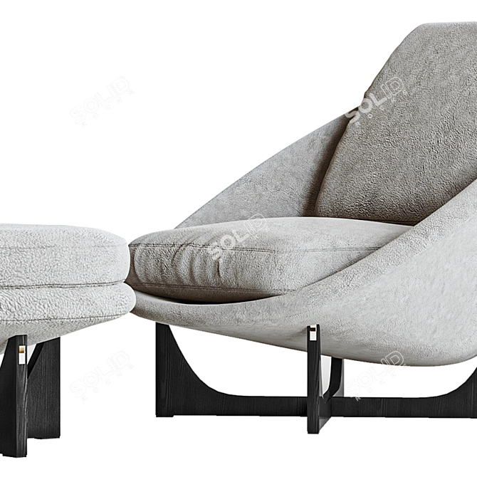 Elegant Lido Armchair: Comfortable and Stylish 3D model image 3