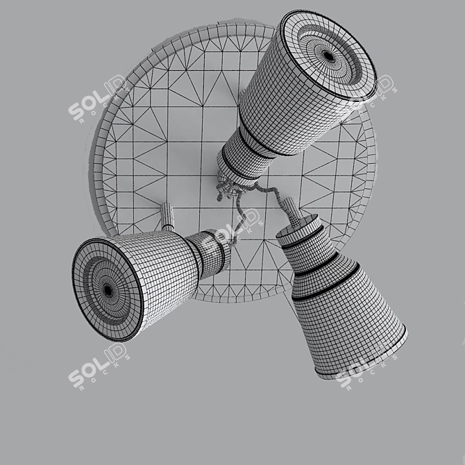 Contemporary Ceiling Lamp 3D model image 3