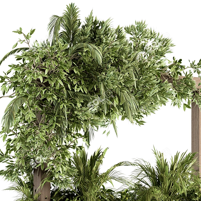 Modern Plant Box Stand - Greenery Elegance 3D model image 3