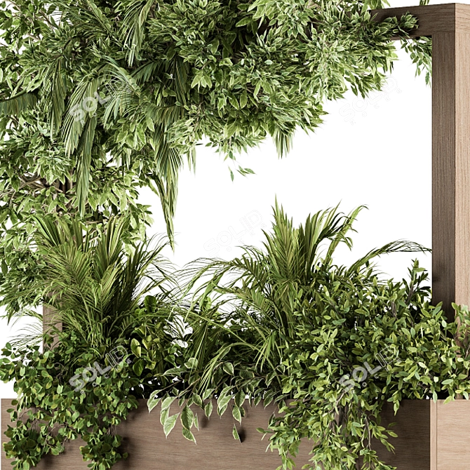 Modern Plant Box Stand - Greenery Elegance 3D model image 5