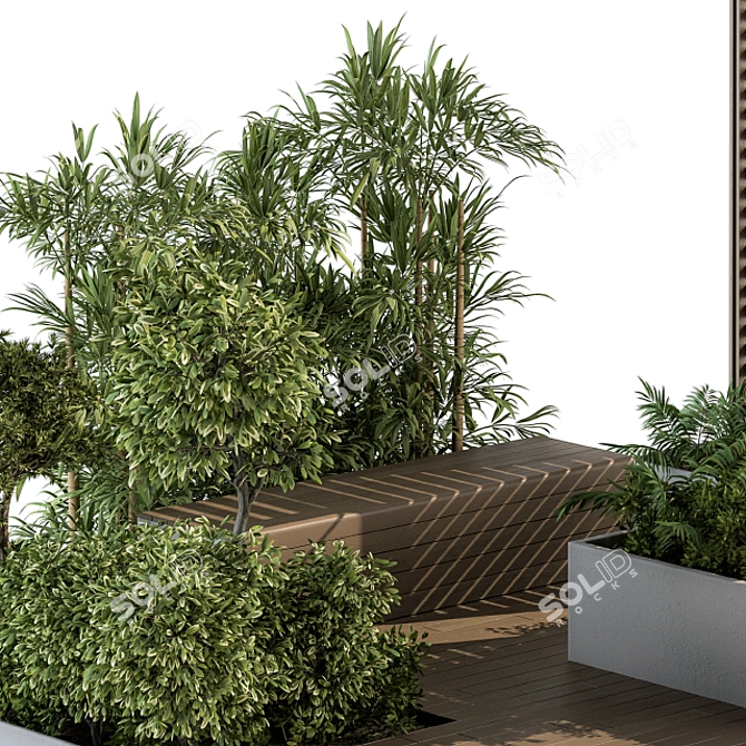 Urban Oasis Bench: Set 26 3D model image 4