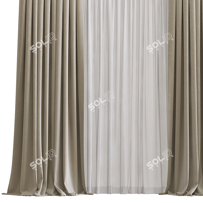 Artistic Drapes: Modern Elegance 3D model image 3