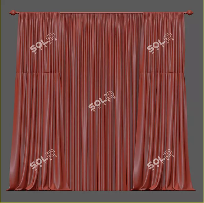 Revamp Your Space with Curtain 926 3D model image 4