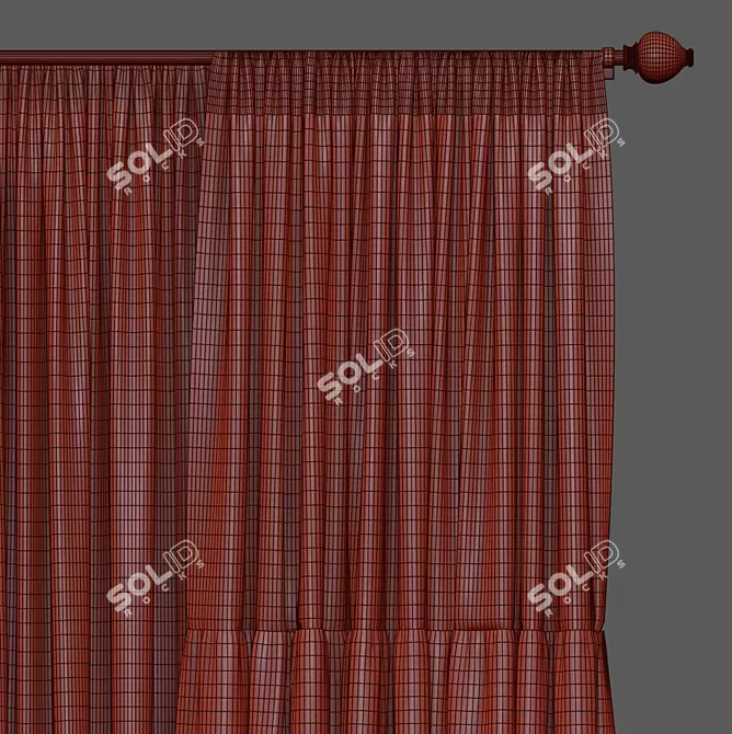 Revamp Your Space with Curtain 926 3D model image 5
