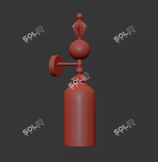 Elegant Bizet Sconce 3D model image 2