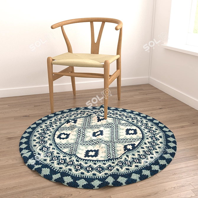 Round Rug Set for Stunning Renders 3D model image 5