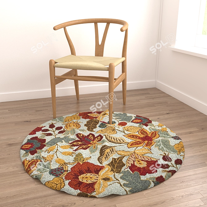 Title: Round Rug Set - Stunning Variety 3D model image 6