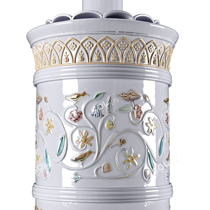 Rustic Radiance: La Castellamonte Rondo Stove 3D model image 3