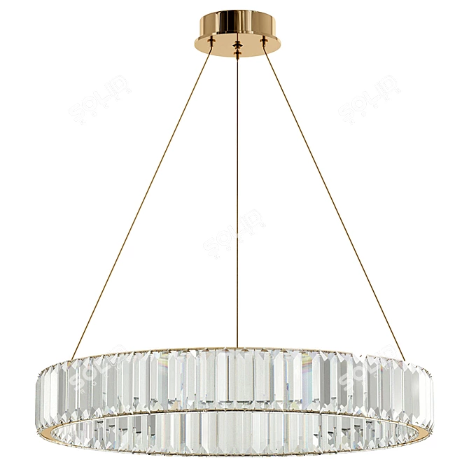 Elegant Roland Crystal Pendant 3D model image 1