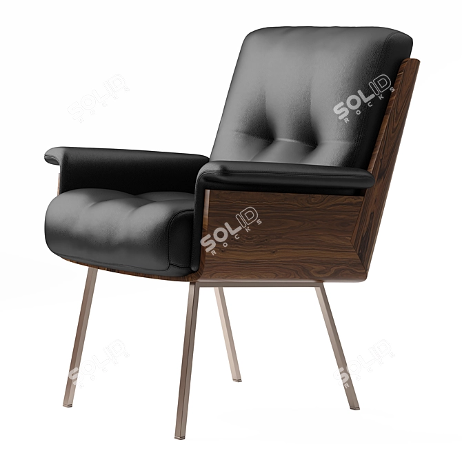 Designer Minotti Daiki Studio Chairs 3D model image 1