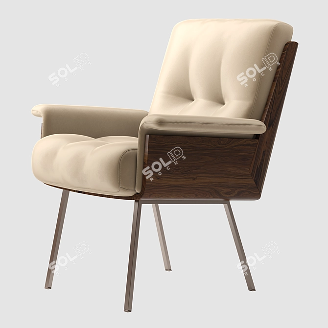 Designer Minotti Daiki Studio Chairs 3D model image 3