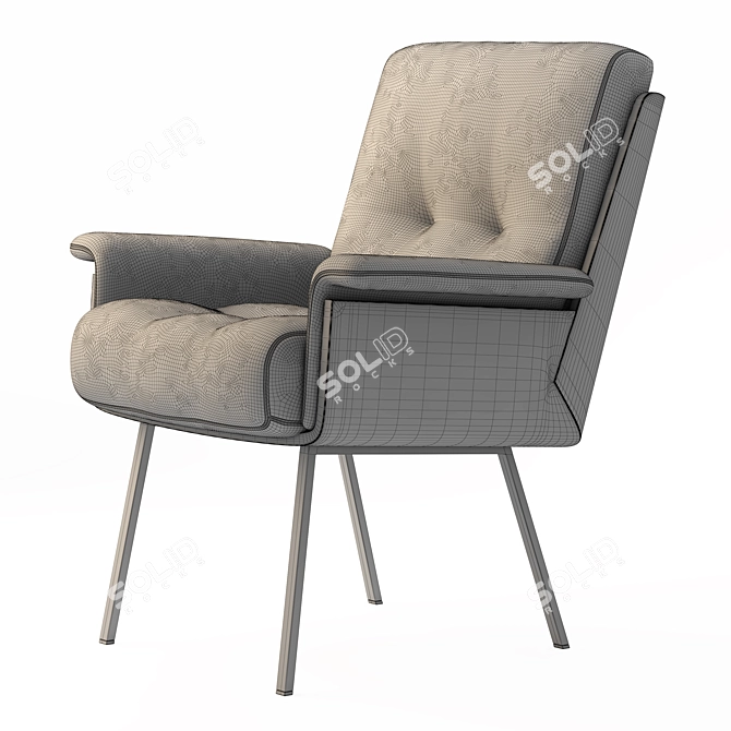 Designer Minotti Daiki Studio Chairs 3D model image 4