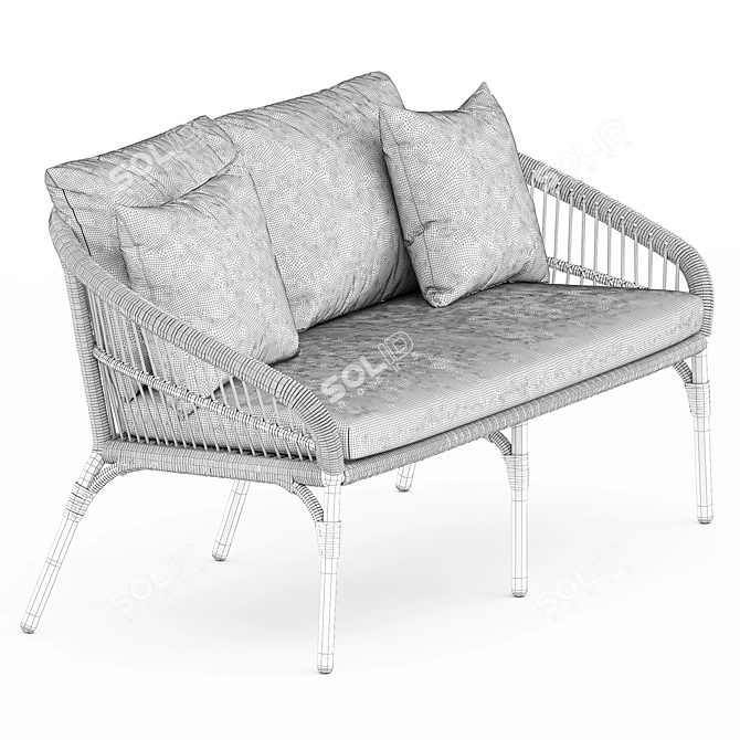 Modern Nexus 2 Seat Sofa 3D model image 5