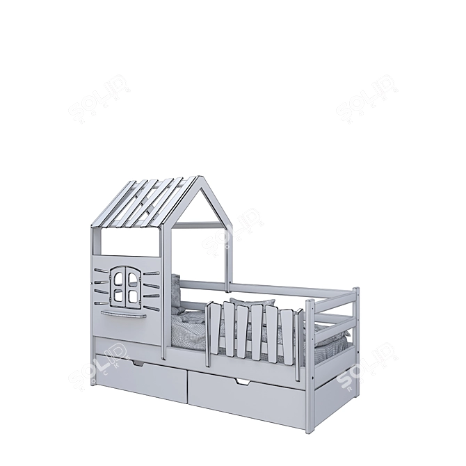 Country Girl Low Bed 3D model image 3