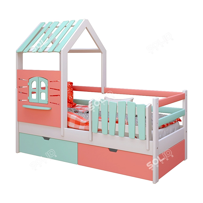 Country Girl Low Bed 3D model image 4