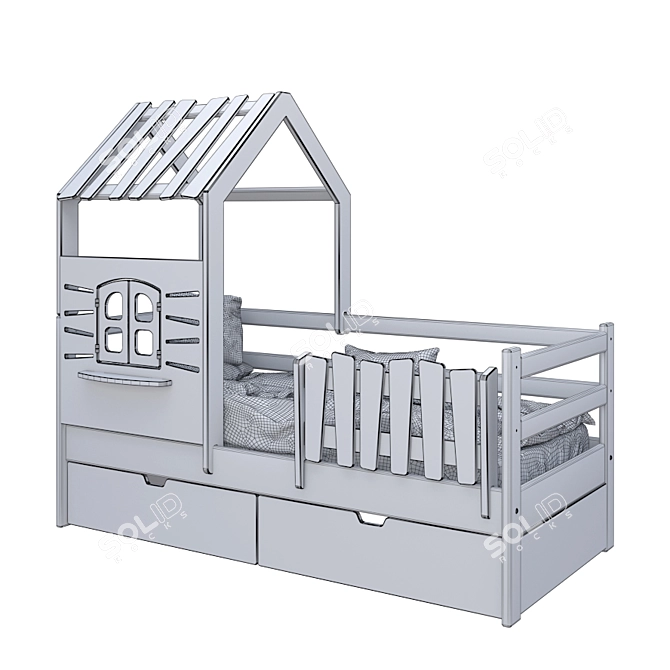 Country Girl Low Bed 3D model image 5