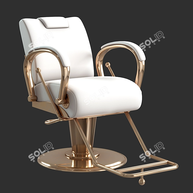 Elegant Salon Chair 3D model image 1