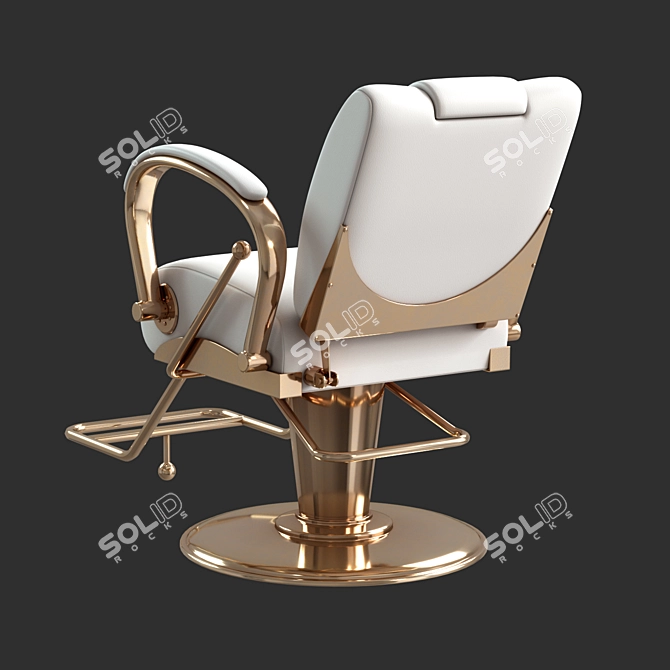 Elegant Salon Chair 3D model image 2