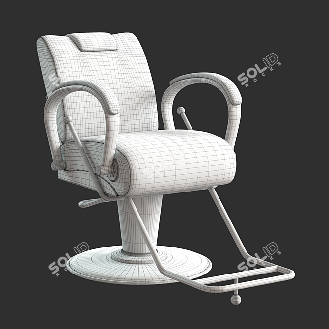 Elegant Salon Chair 3D model image 3