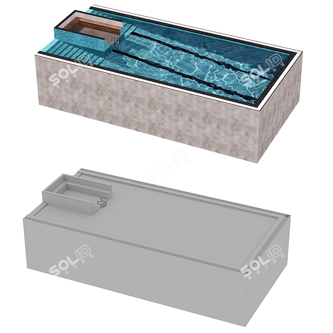 Clear Water Pool: No29 3D model image 3