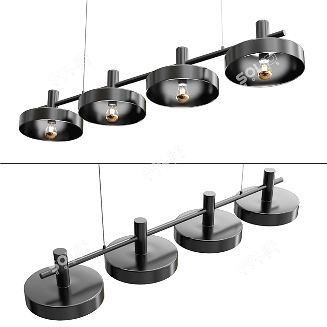 Elegant Pendant Light - Aloa-L 3D model image 1