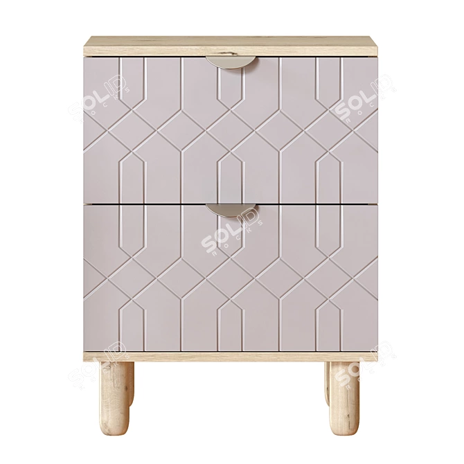 Santiago Bedside Table: Tejons Time Deco 3D model image 2