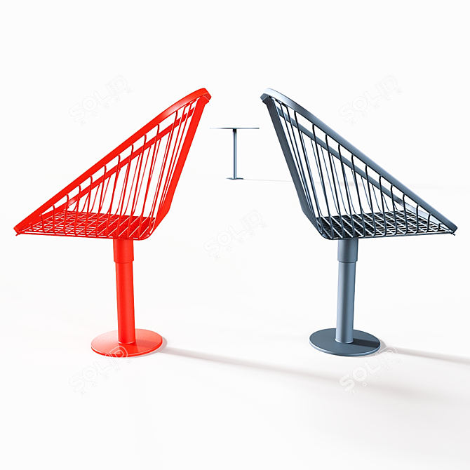 Korg Street Set: Table & Arm Chair 3D model image 3