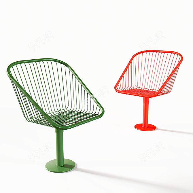 Korg Street Set: Table & Arm Chair 3D model image 4