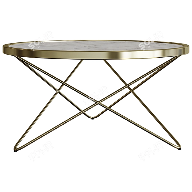 Beliani Meridian 2 Coffee Table (80cm Diameter) 3D model image 1