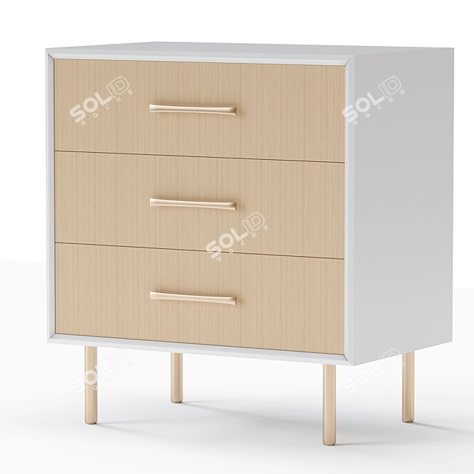 Elegant Raffia Grand Nightstand 3D model image 3