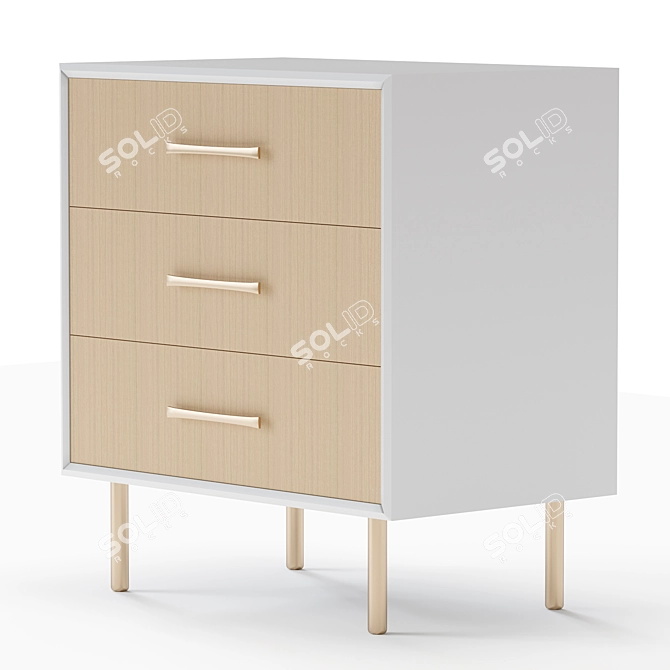 Elegant Raffia Grand Nightstand 3D model image 4