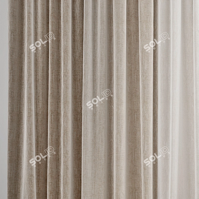 Polygonal Curtain Model 3D model image 2